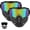 Colored, variant on Detachable Full Face Goggle Mask, Anti Fog Protective Face Cover with Adjustable Elastic Straps for Welding & Riding