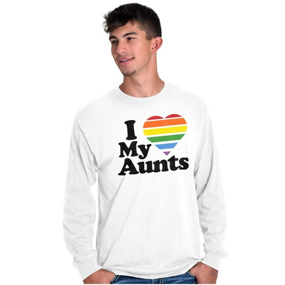 I Love My Aunts LGBTQ Gay Pride Long Sleeve TShirt Men Women Brisco Brands S