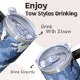 thumbnail image 4 of Camo 20oz Stainless Steel Tumbler with Handle and Straw – Insulated Travel Cup with Sliding Lid, 360° Full Wrap Printed Mug for Home, Outdoor & Sports Use, Camouflage, 4 of 6