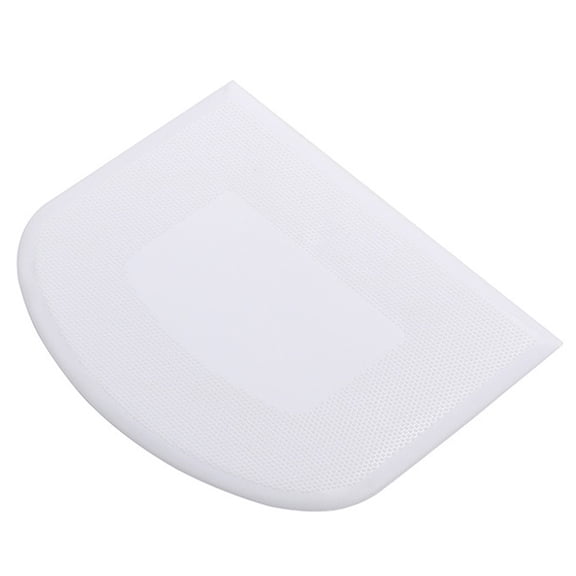 Farfi Cake Scraper Food Grade Not Sticky Flexible Cake Cream Spatula Dough Cutter Kitchen Gadget Accessories for Pastries (White)