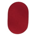 thumbnail image 1 of Indoor/Outdoor Solid Red Area Rug, Braided Textured Design, 4Ft. X 4Ft. Round Reversible Carpet, 1 of 2