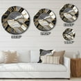 thumbnail image 4 of Designart "Marble Granite Agate with Gold Accents V" Modern Geometric Oversized Wall Clock, 4 of 5