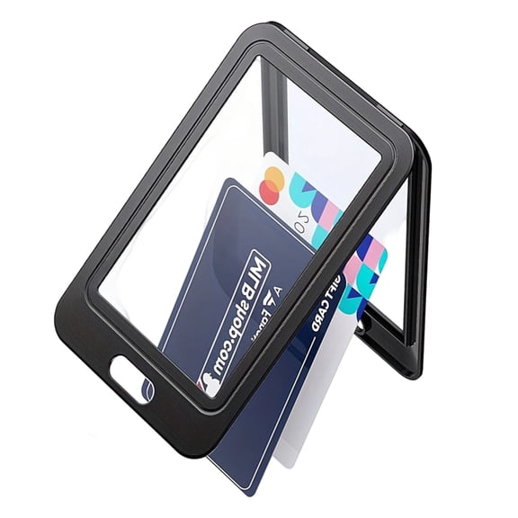 2 Card Badge Holder Vertical Double Sided Plastic Card Sleeves Plastic Cards Protector for Offices Schools Credit Cards