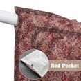 thumbnail image 4 of Red Boho Swag Valances for Windows 2 Pack, Kitchen Window Curtains 36 Inch Length, Vintage Ethnic Tribe Abstract Art Floral Privacy Swag Curtains for Living Room/Bathroom with Rod Pocket 36"x36", 4 of 8