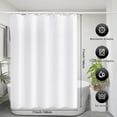 thumbnail image 2 of Cortina de Baño Tela, Cortina Regadera Antimoho Lavable a Máquina, Cortina de Ducha Impermeable con Ojales de Metal & 12 Ganchos, Shower Curtain para Hoteles,Casa(Blanco), 2 of 4