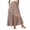 Z137-Khaki, variant on Skirts for Women Midi Length White Straight Hawaiian Cute Chiffon Elastic High Waist Pleated A-Line Flared Maxi Skirts