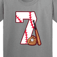 thumbnail image 4 of Inktastic Baseball Seventh Birthday Seven Years Old Youth T-Shirt, 4 of 5