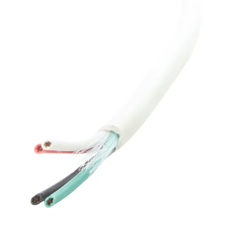 Str Plenum - Faster Cable P224C-WHT/ORG 22AWG 4C STR Cable, Plenum, White/Orange, 1000-Feet