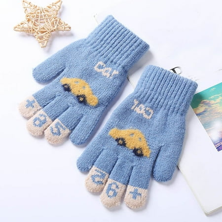 

Qazqa Children Gloves Winter Boys Car Five Finger Single Layer Thin Writing Gloves For Girls Primary School Students Riding