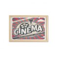 thumbnail image 1 of Vintage Wall Art with Frame, Retro Cinema Movie Vintage Paper Texture Hollywood Stars Theme Image Print, Printed Fabric Poster for Bathroom Living Room, 35" x 23", Brown Ecru Grey, by Ambesonne, 1 of 2