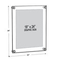 thumbnail image 2 of Azar Displays 105524 Standoff Sign Holder: 18" X 24" Graphic Size. Overall Frame Size: 22" X 28", clear, 2 of 2