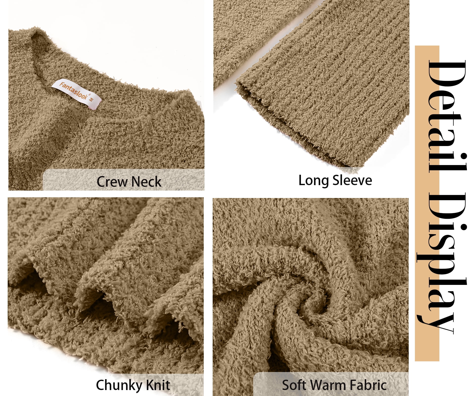 Sweaters for Women Oversized Crewneck Long Sleeve Chunky Knit Pullover Sweaters Tops Trendy Fall Outfits - image 4