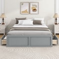 thumbnail image 2 of Bellemave Queen Bed with 6 Drawers, Wood Queen Size Platform Bed with Storage, Storage Bed Frame for Teens Adults (Gray）, 2 of 7