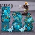 thumbnail image 5 of Plesiosaur Polyhedral Dice Set – Transparent Resin 7-Piece DND RPG Dice for Tabletop Games & Collectible Display, 5 of 6