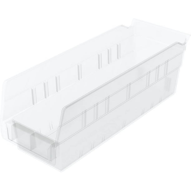AkroMils Shelf Bins Plastic Organizer Storage Containers for Kitchen Pantry Refrigerator Tools