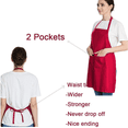 thumbnail image 3 of Bxaolu 2 Packs Chef Apron, Plain Bib Apron with 2 Pockets for Men Women, Multicolor Apron for Kitchen Cooking Gardening Painting Baking Restaurant, 3 of 5