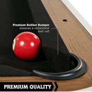 Apex 66 in x 35.8 in White Billiard Table with Accessories by Hall of Games