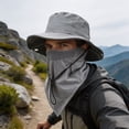 thumbnail image 3 of Bucket Hat Sun Protection, Outdoor Fishing Hat, 6-in-1 Detachable Face Mask and Neck Flap, Lightweight Breathable Windproof Quick-Dry Hat, 3 of 9