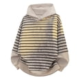 thumbnail image 3 of Mens Hoodies Pullover Sevevn Men's Long Sleeved Hoodie Striped Hooded Sweatshirt Pullover Top, 3 of 4