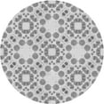 thumbnail image 1 of Ahgly Company Machine Washable Indoor Round Transitional Gunmetal Gray Area Rugs, 4' Round, 1 of 7