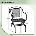 thumbnail image 2 of Auranook Patio Rocking Chairs Set of 2 w/ Metal Mesh Backrest & Seat Armrests Gentle, 2 of 8