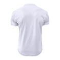 thumbnail image 6 of Mens Henley T-shirts Cotton Short Sleeve Shirts Solid Color Casual Slim Fit Summer Tops for Everyday Wear, 6 of 6