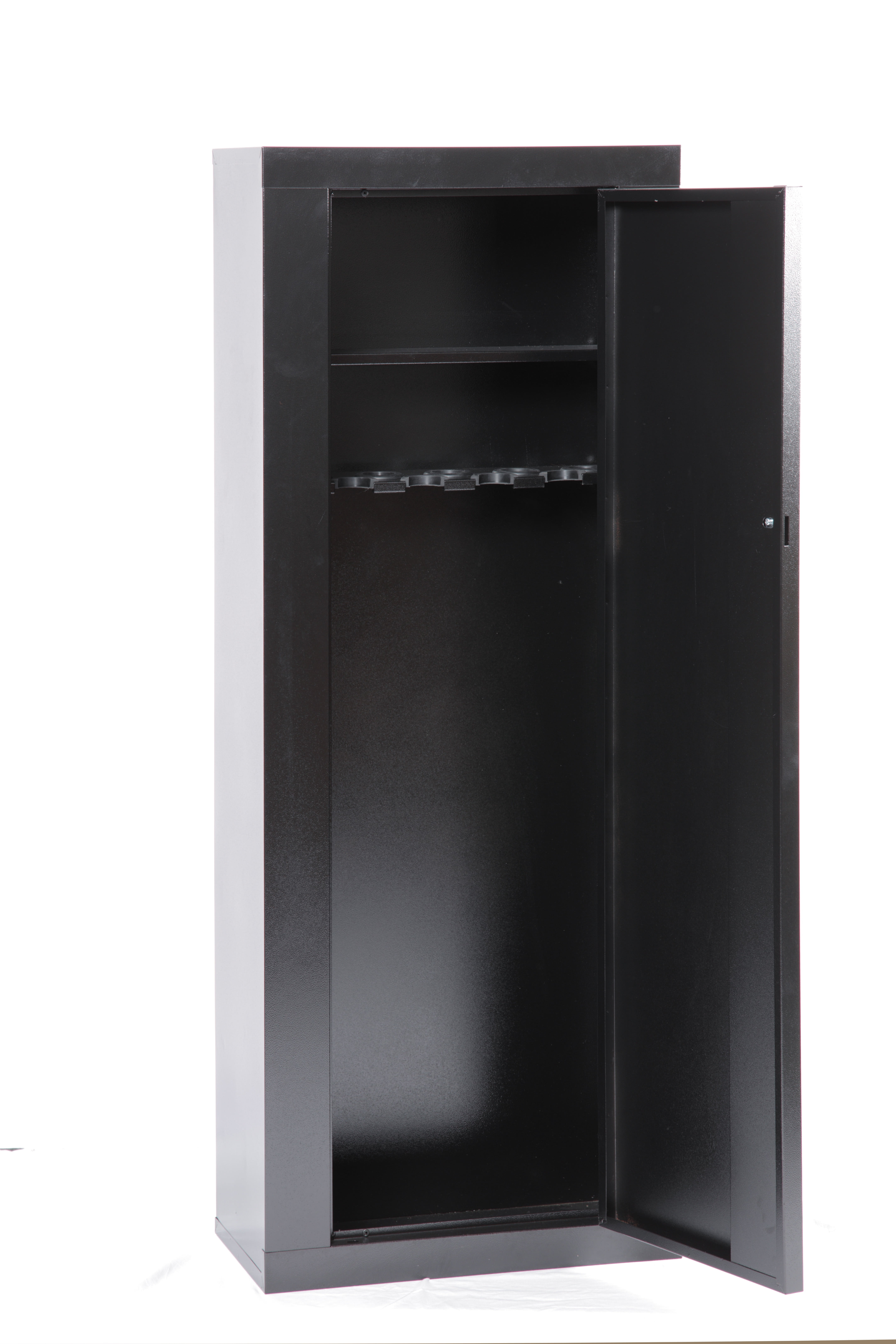 Tuff Stor 10 Gun Metal Security Cabinet, Durable Steel Gun Safe with Key Lock