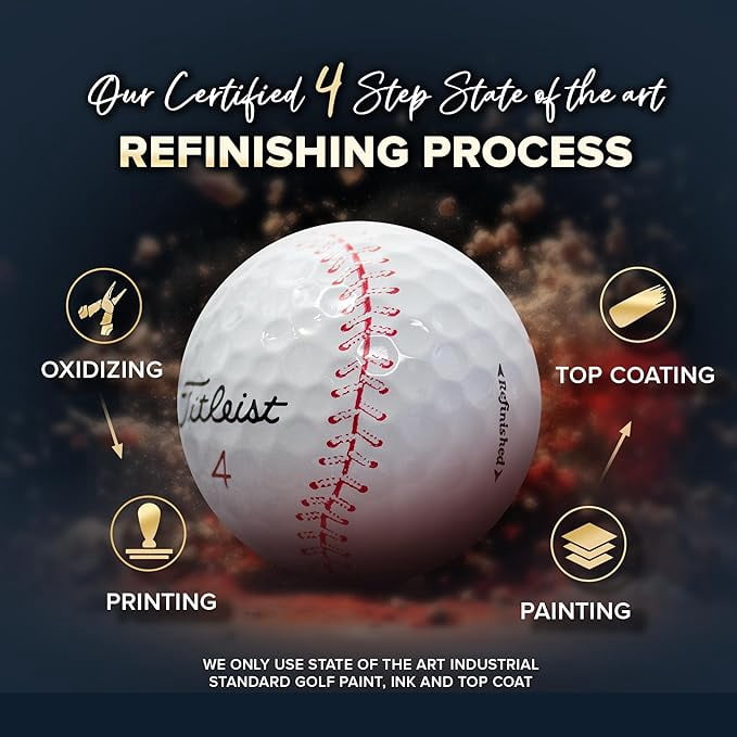 Pre-Owned Baseball Pro V1X Certified Refinished Golf Balls – 12 Pack by GBM GOLF