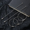 thumbnail image 3 of Paquete de 20 cables de alambre para llavero, llaveros de cable de acero inoxidable de 6 pulgadas, llaveros grandes para exteriores, plata, 6 pulgadas, 3 of 5