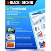 Black & Decker Professional Laminating Pouch For Use With Letter Size, 3 Mil Thickness, Pack - 100