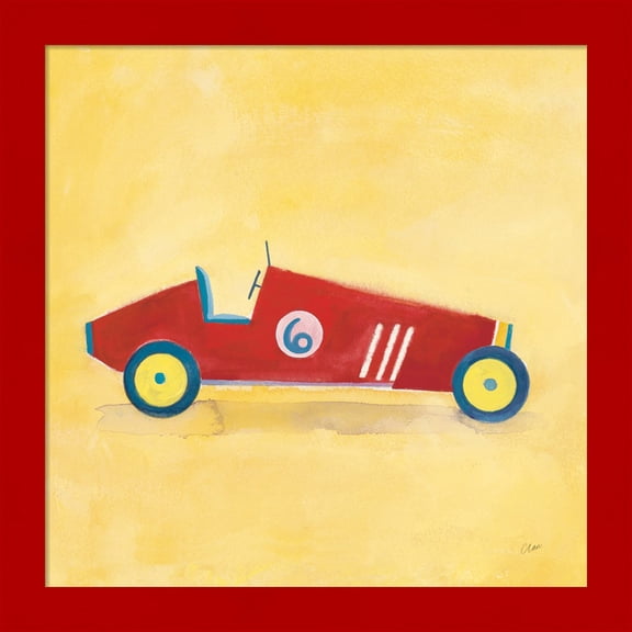 Great Art Now Race Car 6 by Michael Clark, Framed Wall Art, 14W x 14H