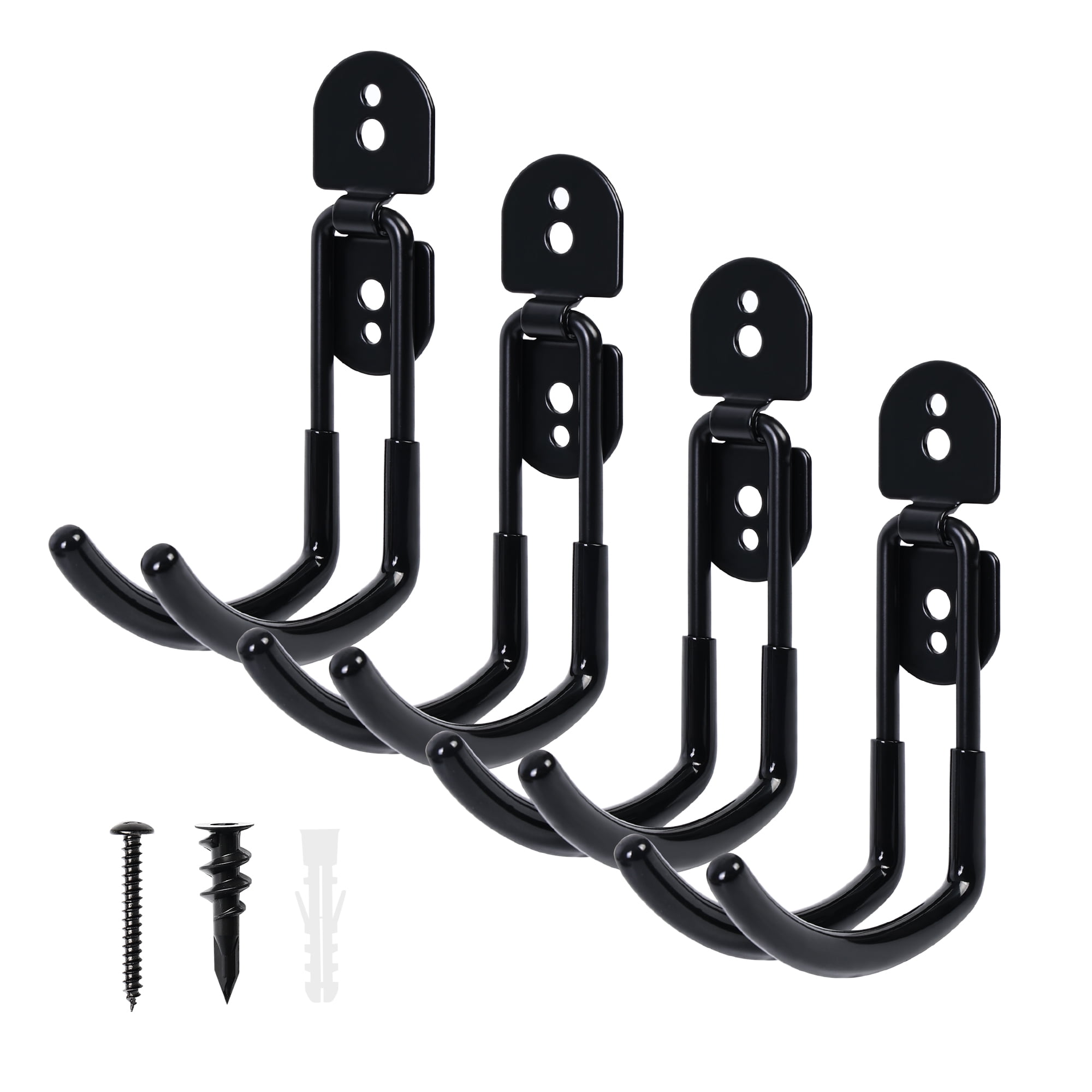 Heevir Garage Storage Hooks, 4 Pack 5 Inch Heavy Duty Wall Mount J Hook