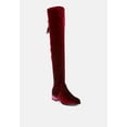 thumbnail image 2 of Rumple Velvet Over The Knee Clear Heel Boots, 2 of 11