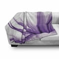 thumbnail image 3 of Flower Soft Flannel Fleece Throw Blanket, Ombre Color Change Style Leaves Water Colored Print Calming Details Image, Cozy Plush for Indoor and Outdoor Use, 50" x 60", Purple and White, by Ambesonne, 3 of 6