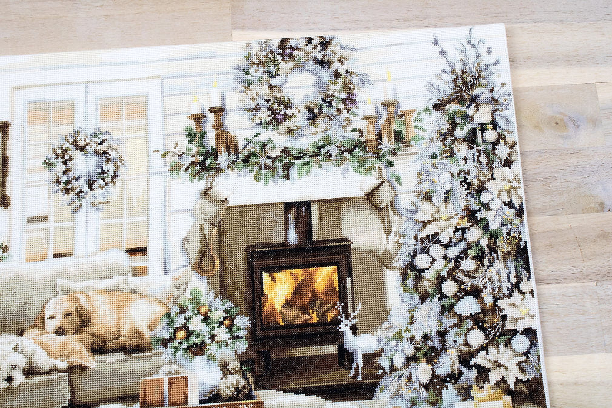 Luca-S Dreaming of a White Christmas Counted Cross-Stitch Kit