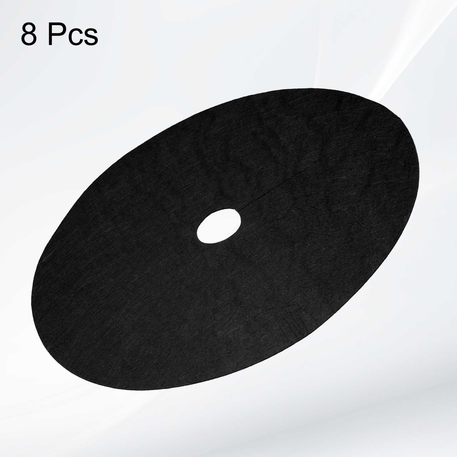 Uxcell 8pcs Tree Mulch Ring 20.5 Inch Non-Woven Round Tree Protector Weed Barrier Mat Plant Cover Rings for Weed Grass Control Root Protection, Black