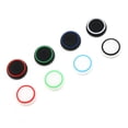 thumbnail image 2 of 2 piezas de agarres analógicos de silicona para pulgares Tapas de palo Cubiertas de joystick para PS4 / PS3 / ONE / ONE X / ONE S / 360 / Wii U Game Controllers (negro y rojo), 2 of 4