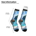 thumbnail image 2 of Rocae Tropical Paradise Window View for Girls Boys Crew Socks,Children's Socks, Kids Socks, Toddler Socks: Daily Wear with Kids School Uniform, 2 of 5
