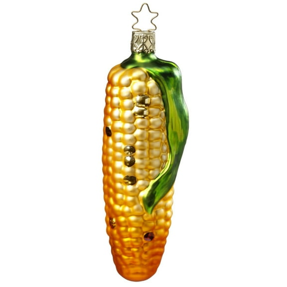 Inge Glas Ear of Corn Blown Glass German Christmas Ornament 110110 Decoration