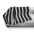 thumbnail image 2 of Striped Soft Flannel Fleece Blanket, Abstract Monochrome Vertical Stripes Repetitive Classical Basic Print, Cozy Plush for Indoor and Outdoor Use, 50" x 70", Charcoal Grey and White, by Ambesonne, 2 of 5