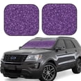 thumbnail image 6 of Kdxio Purple Glitter Print 2-Piece Sun Shade Front Windshield - Foldable Car Front Window Sunshades for Most Sedans SUV Truck, 6 of 6
