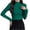 Army Green, variant on Women Ribbed Half Turtleneck Slim Fit Long Sleeve Knit Top Figure Flattering Soft Skin-Friendly Windproof Thermal Base Layer Multi Fresh Solid Color Winter Layering Shirt