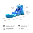 thumbnail image 2 of JumpOrange Outdoor Dolphins Commercial Grade Inflatable Slide with Blower Water Slide with Pool for Kids and Adults, 2 of 6