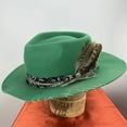 thumbnail image 5 of Elegant Fedoras Homburg Wool Hat with Exotic Ribbon Wool Wide Brimmed Western Hat for Show Wear Unisex Hat, 5 of 9
