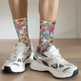 thumbnail image 6 of Sigee colorful Skull sunflower for Contrast Design Soft Moisture-Wicking Socks Crew Casual Athletic Stretchy Loose Middle Tube Socks, 6 of 6