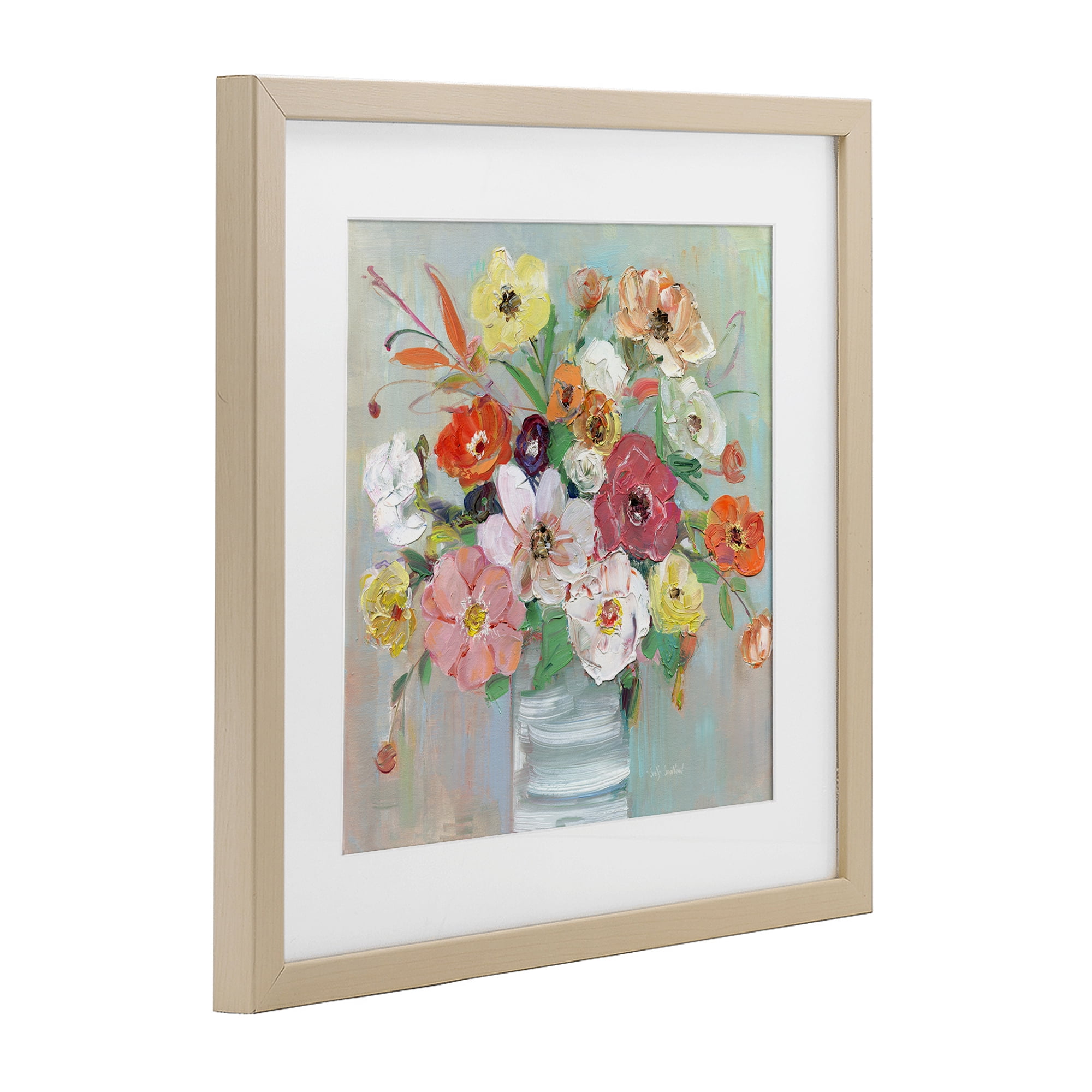 Stupell Industries Energetic Blossom Bouquet Birch Framed Print Under Glass, design by Sally Swatland