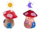 thumbnail image 4 of Adornos navideños, adornos navideños, regalos navideños, creativos, luminosos, hongos, casa, cabaña, micro paisajes, decoración de casa de muñecas, escritorio, pequeños adornos, adornos de plástico., 4 of 6