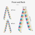 thumbnail image 2 of Tinted Cloth Long Strip Silk Scarf 46.9in×3.1in Soft, Silky, Shiny, Dustproof And Sunscreen For Daily Out Date Travel Photos Darkmagenta Tie-Dye Background Rainbow Colors (3), 2 of 6