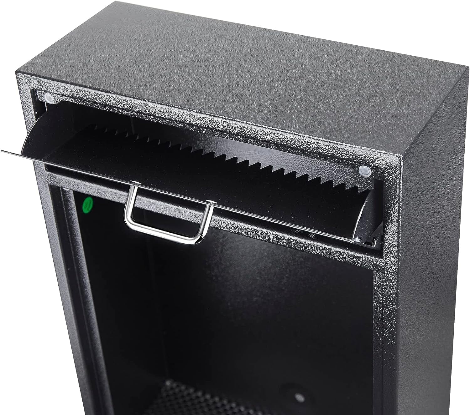 Metateel Wall Mounted Drop Mail Box with Combination Lock, Heavy Duty Steel Extra Large Mailbox, Locking Security Cash Key Drop Box for House Apartments Bussiness After Hour Deposit, Black