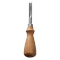 thumbnail image 1 of Herramienta biseladora para biselar bordes de cuero con mango de madera, para trabajos de bricolaje, de amplio uso, hecha de 6 mm, 1 of 9